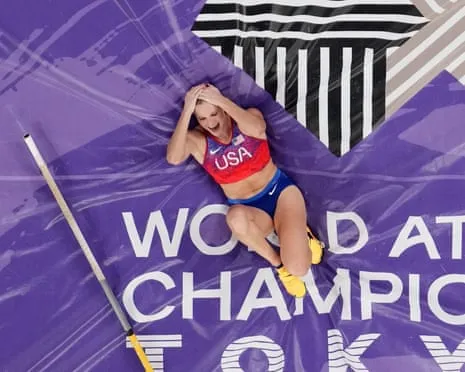Katie Moon secures third straight global pole vault championship in nail-biting Japanese competition