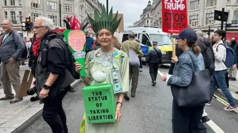 Countless Protesters Converge in Central London to Oppose Trump's Second State Visit